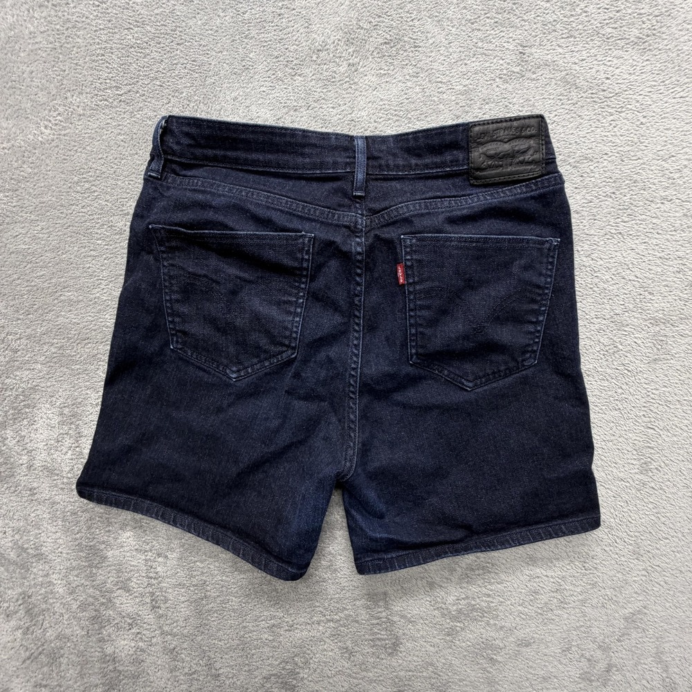 Levis Shorts Womens Measured 31x5 Blue Denim Bermuda Stretch‎ Pockets Casual - Picture 8 of 10
